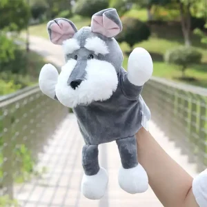 Schnauzer kutya kézbáb